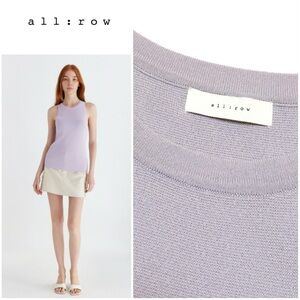 all:row The Signey Top Dusty Lavender Knit Racerback Tank Top Shell